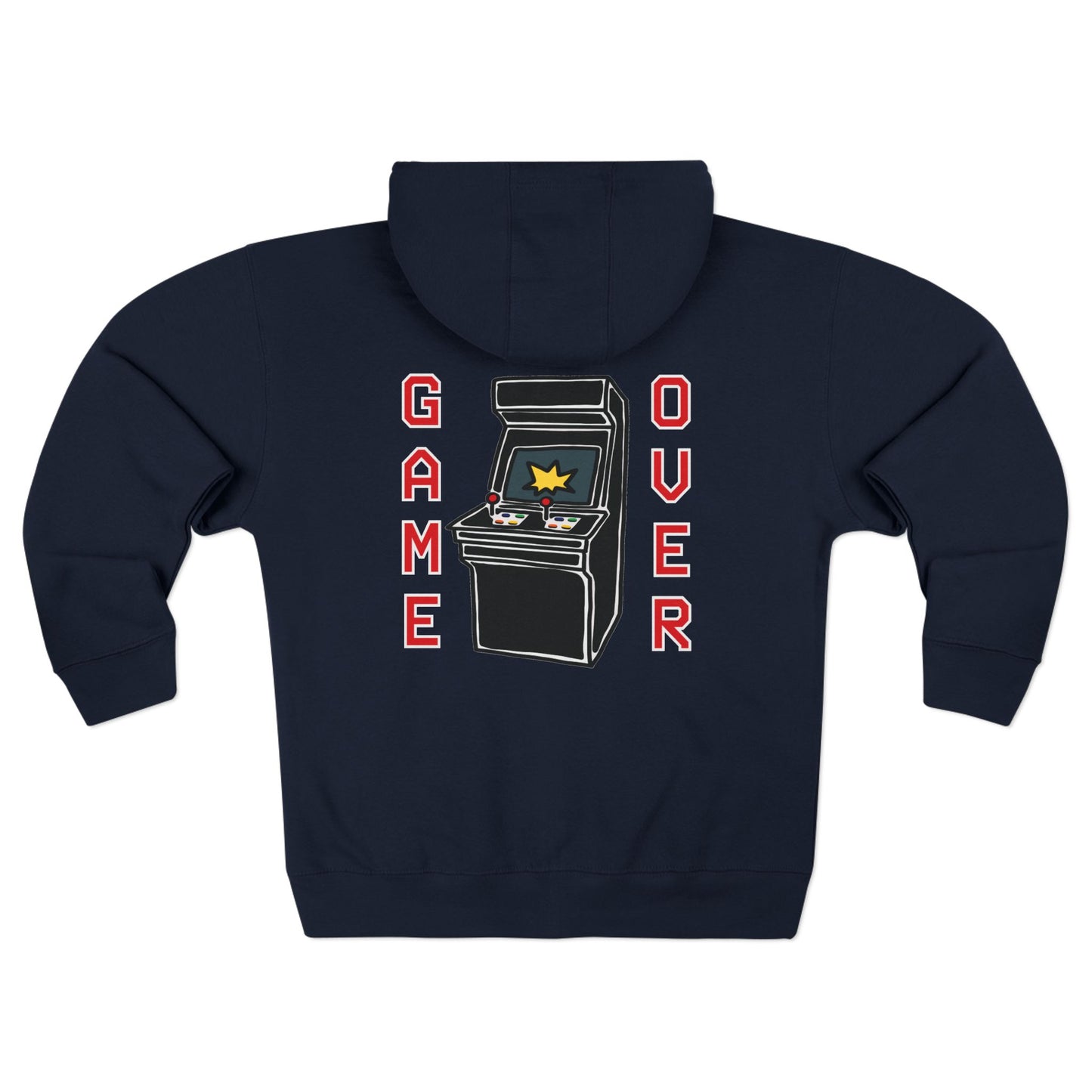 Retro Arcade Game Over Zip Hoodie