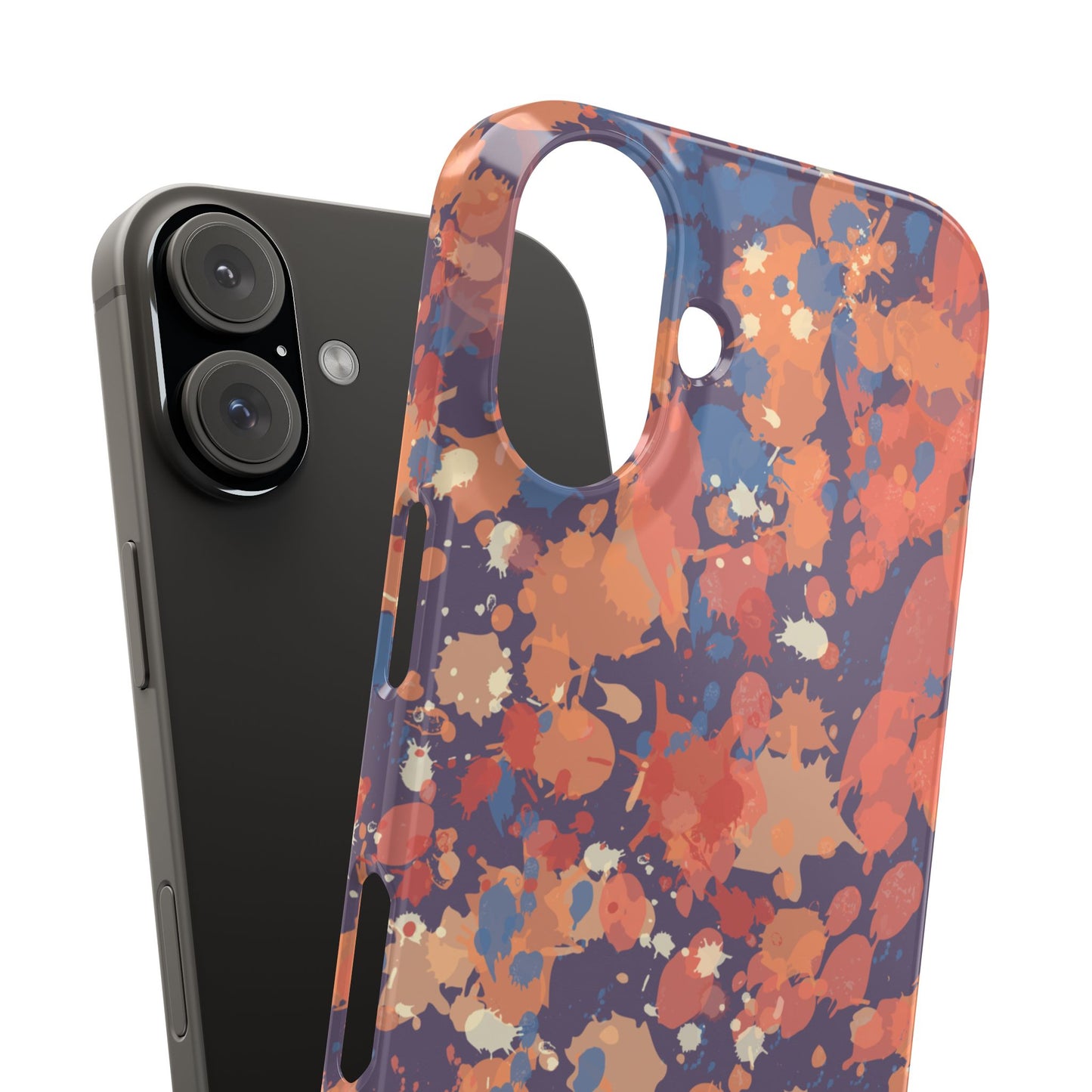 Creamy Tertiary Paint Splatter Phone Case