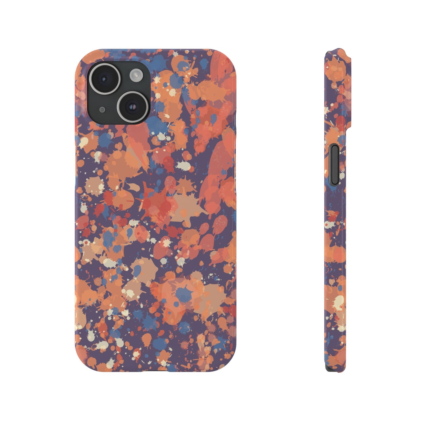 Creamy Tertiary Paint Splatter Phone Case