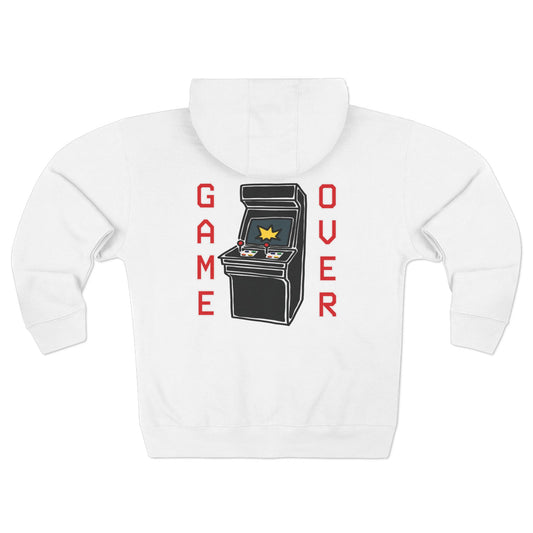 Retro Arcade Game Over Zip Hoodie