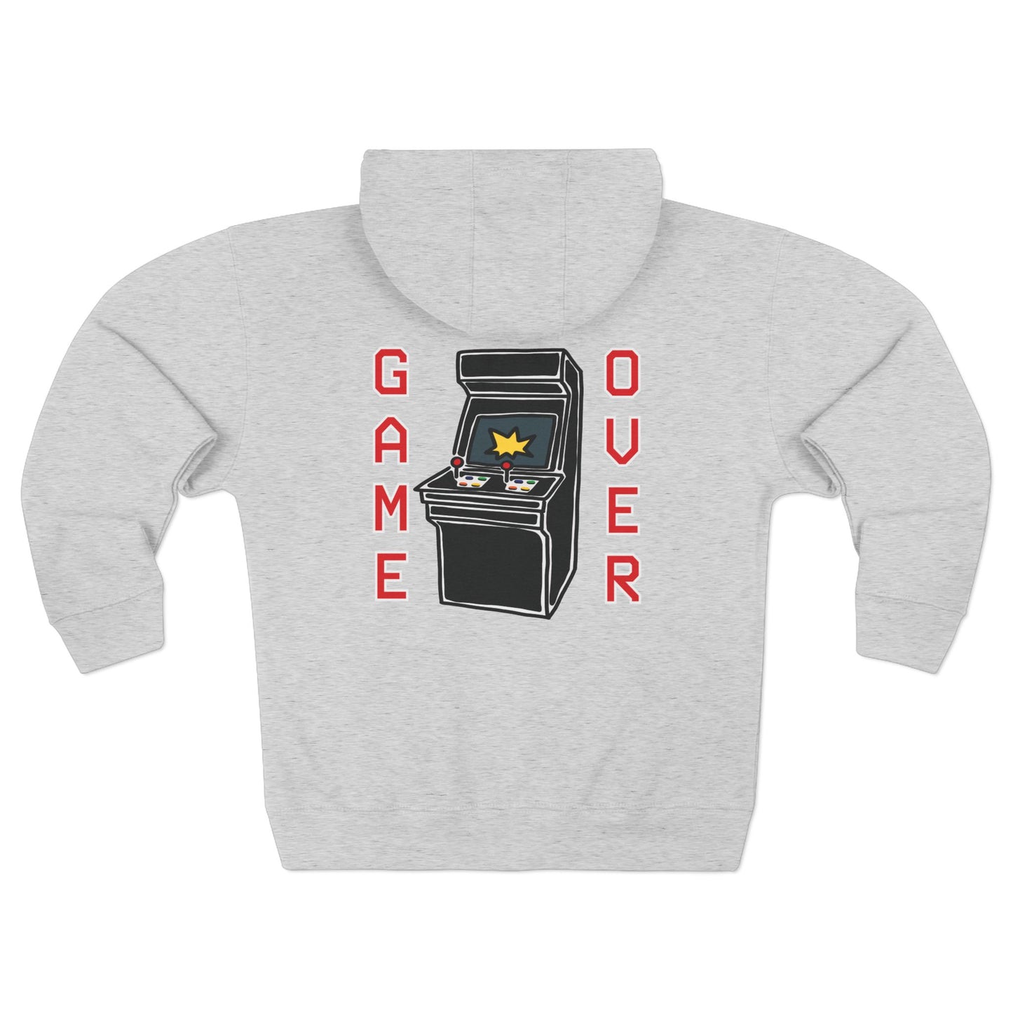 Retro Arcade Game Over Zip Hoodie