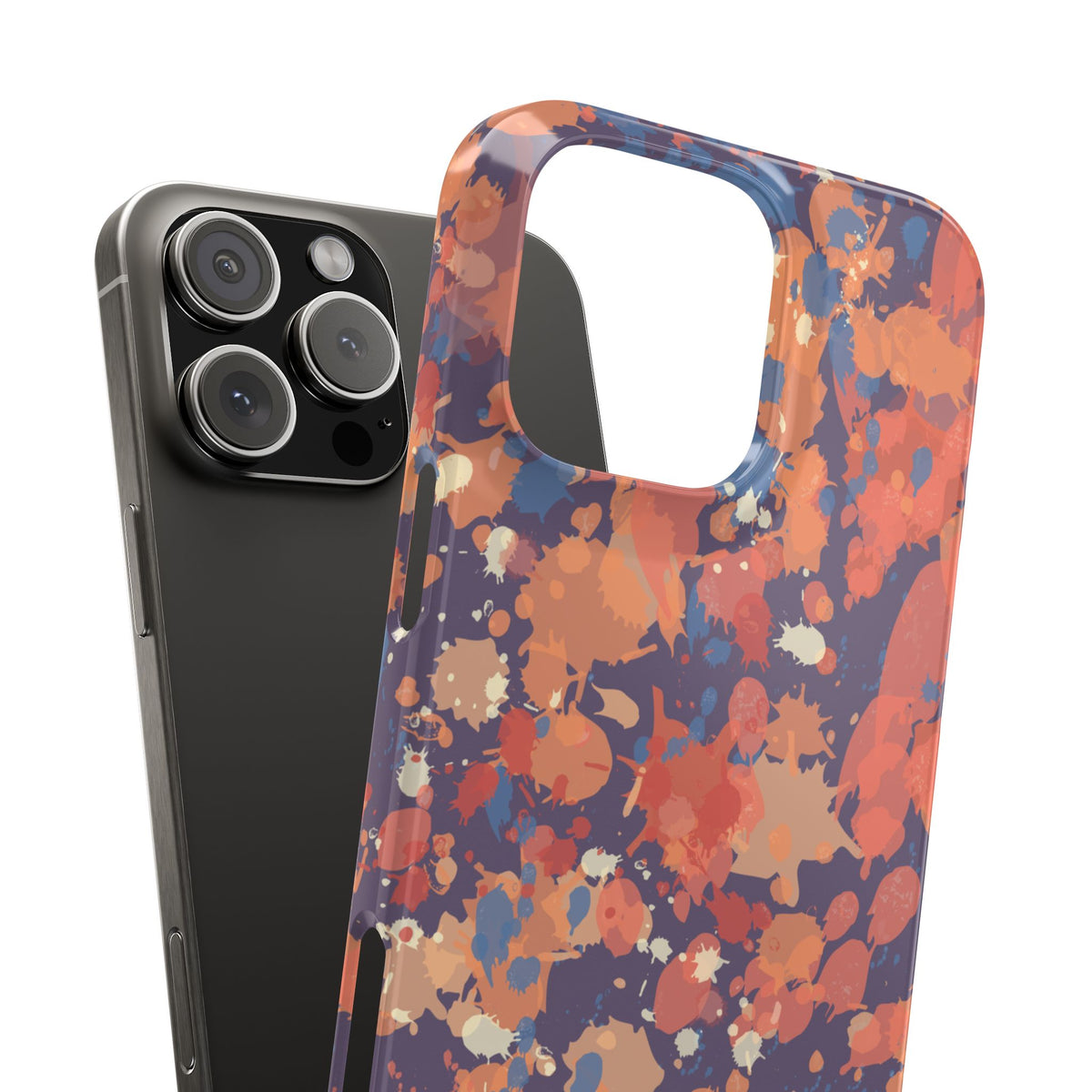 Creamy Tertiary Paint Splatter Phone Case