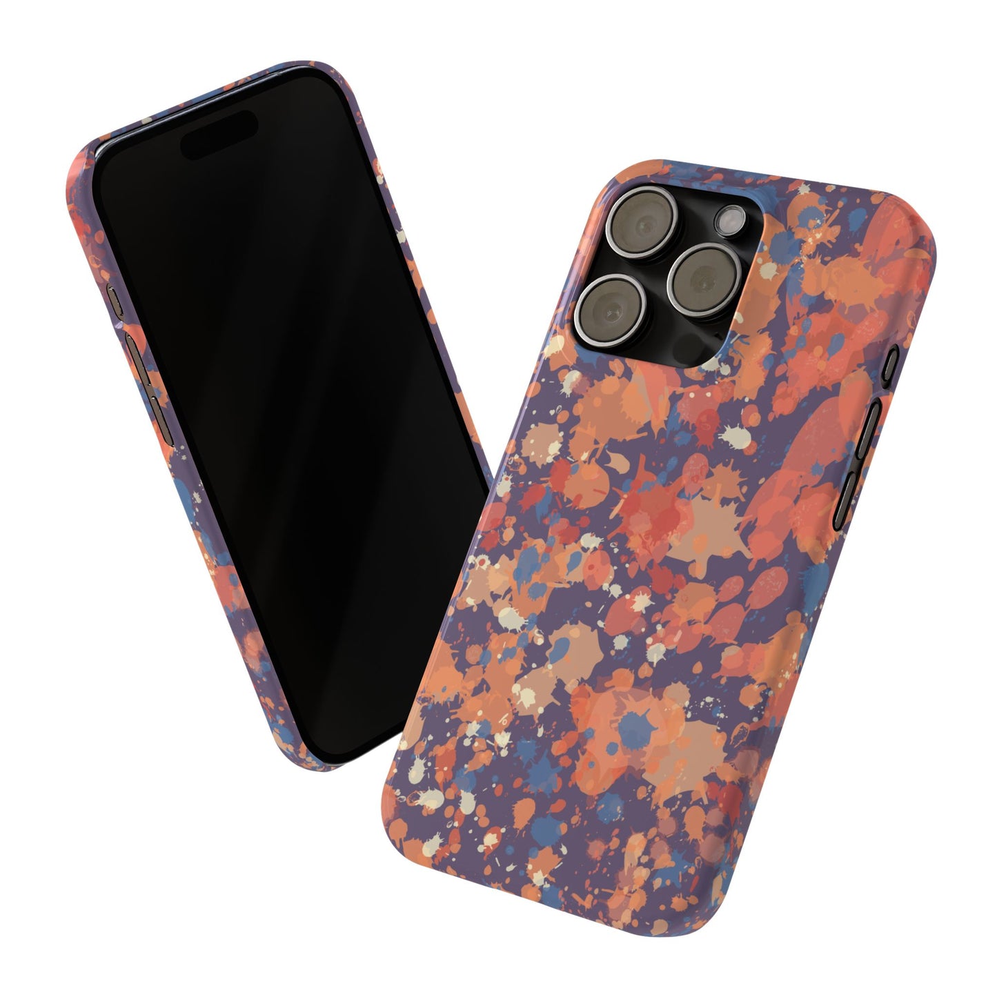 Creamy Tertiary Paint Splatter Phone Case