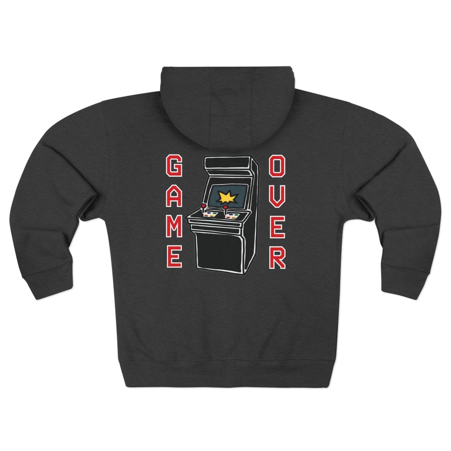Retro Arcade Game Over Zip Hoodie