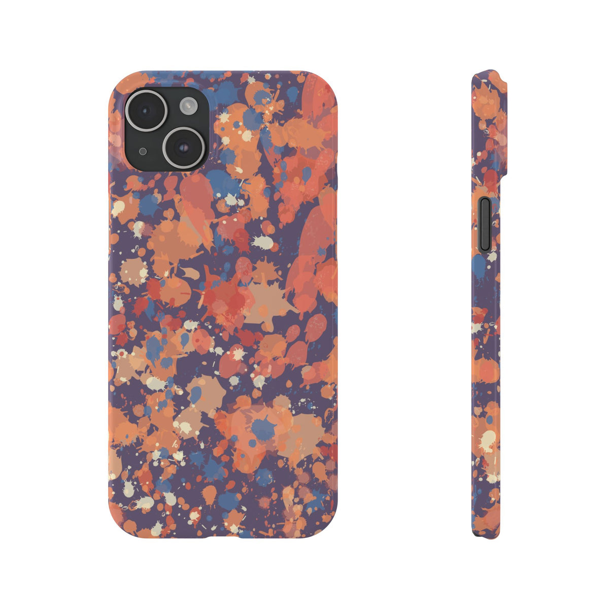 Creamy Tertiary Paint Splatter Phone Case
