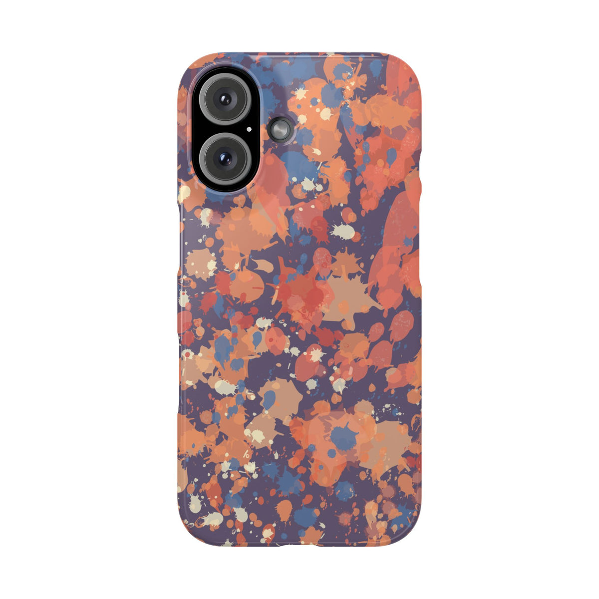 Creamy Tertiary Paint Splatter Phone Case