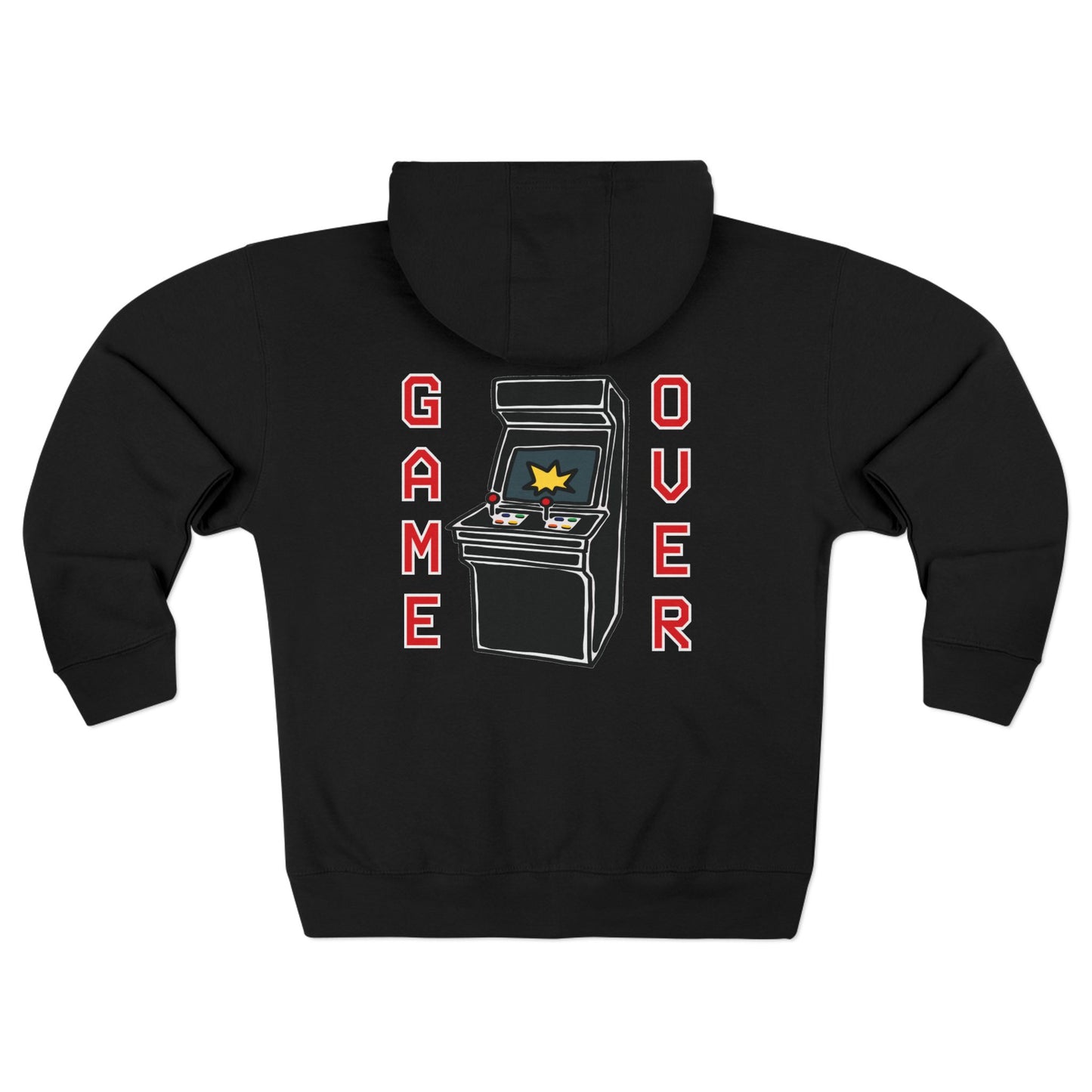Retro Arcade Game Over Zip Hoodie