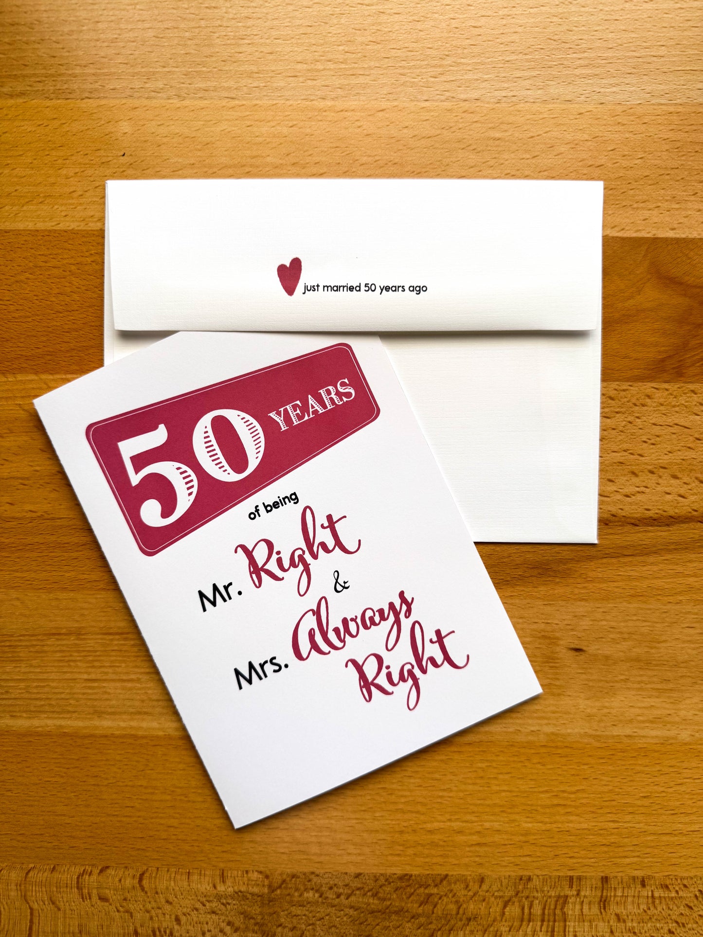 50 Year Anniversary Card