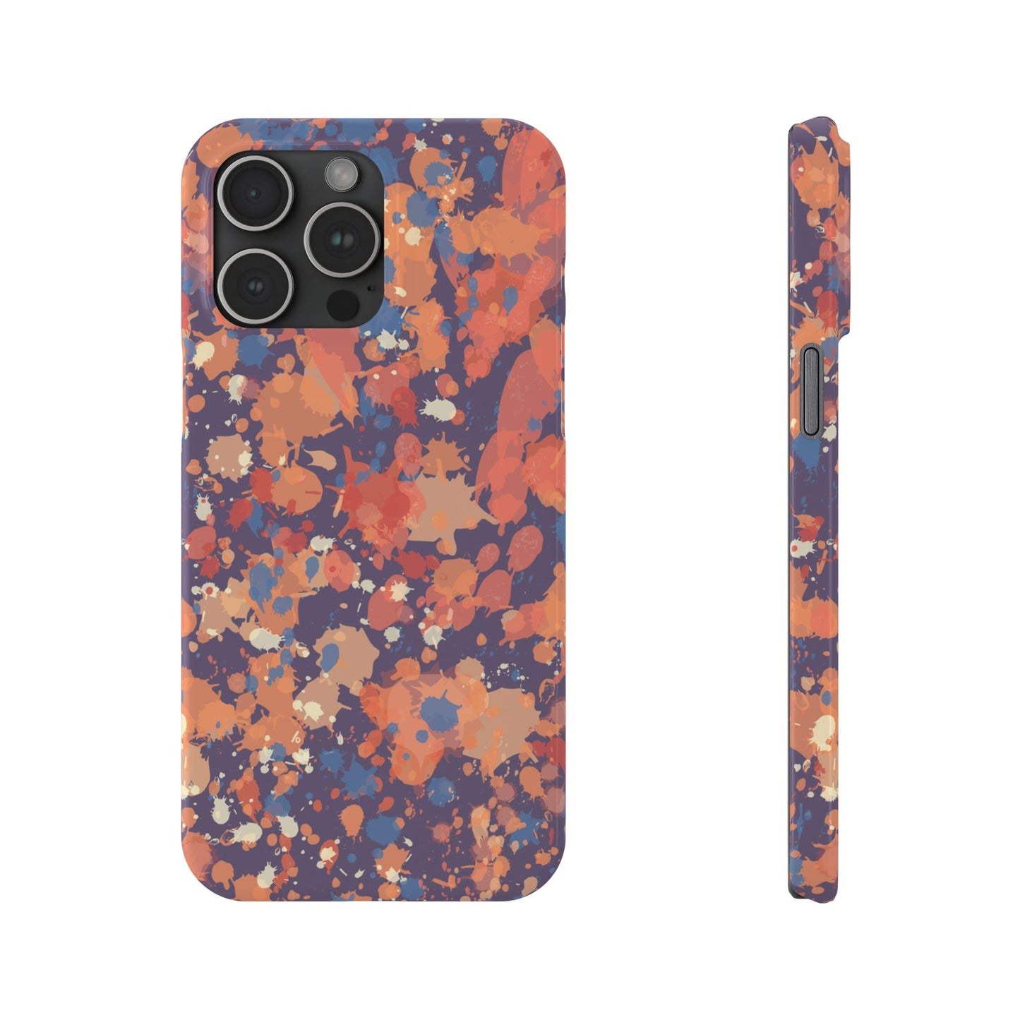 Creamy Tertiary Paint Splatter Phone Case