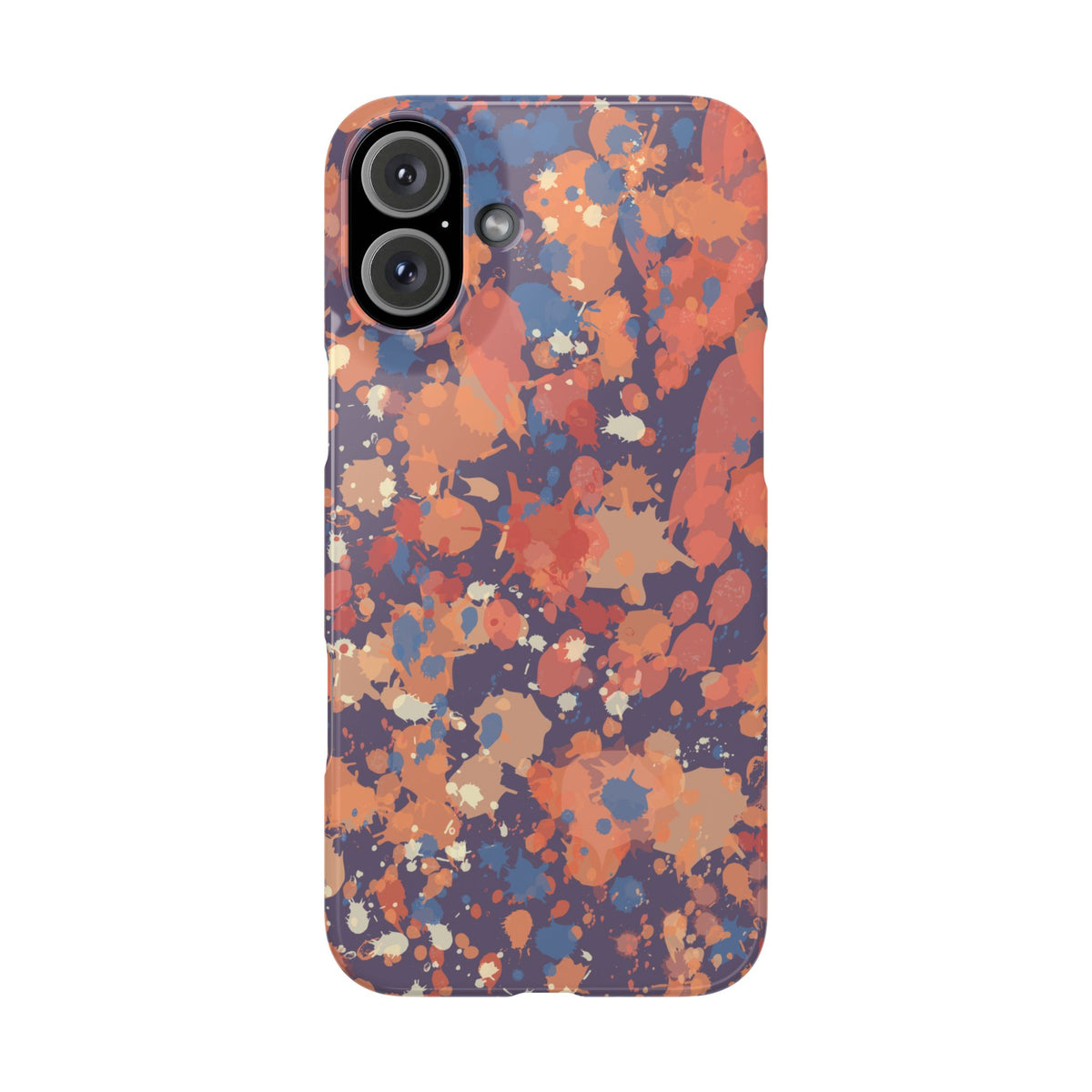 Creamy Tertiary Paint Splatter Phone Case