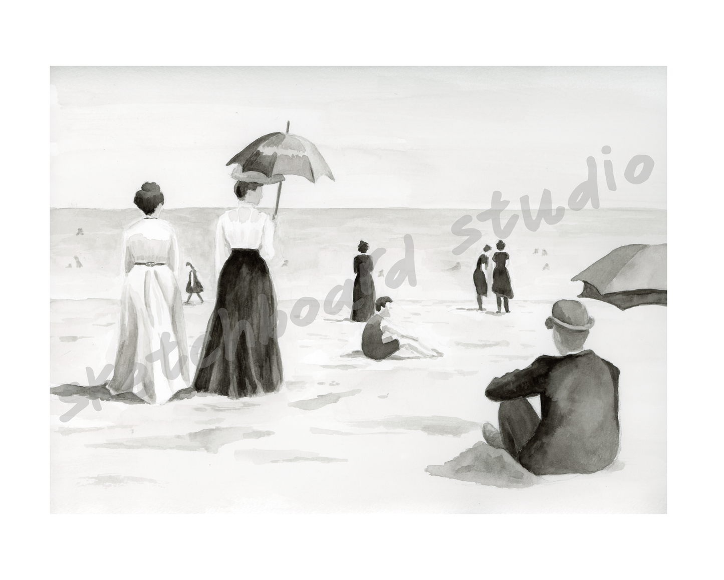 Sunday by the Sea Canvas Print