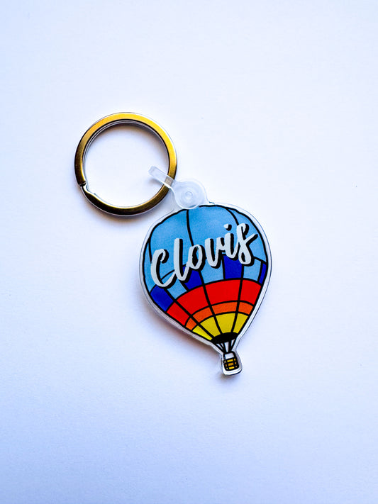 Clovis Fest Hot Air Balloon Keychain