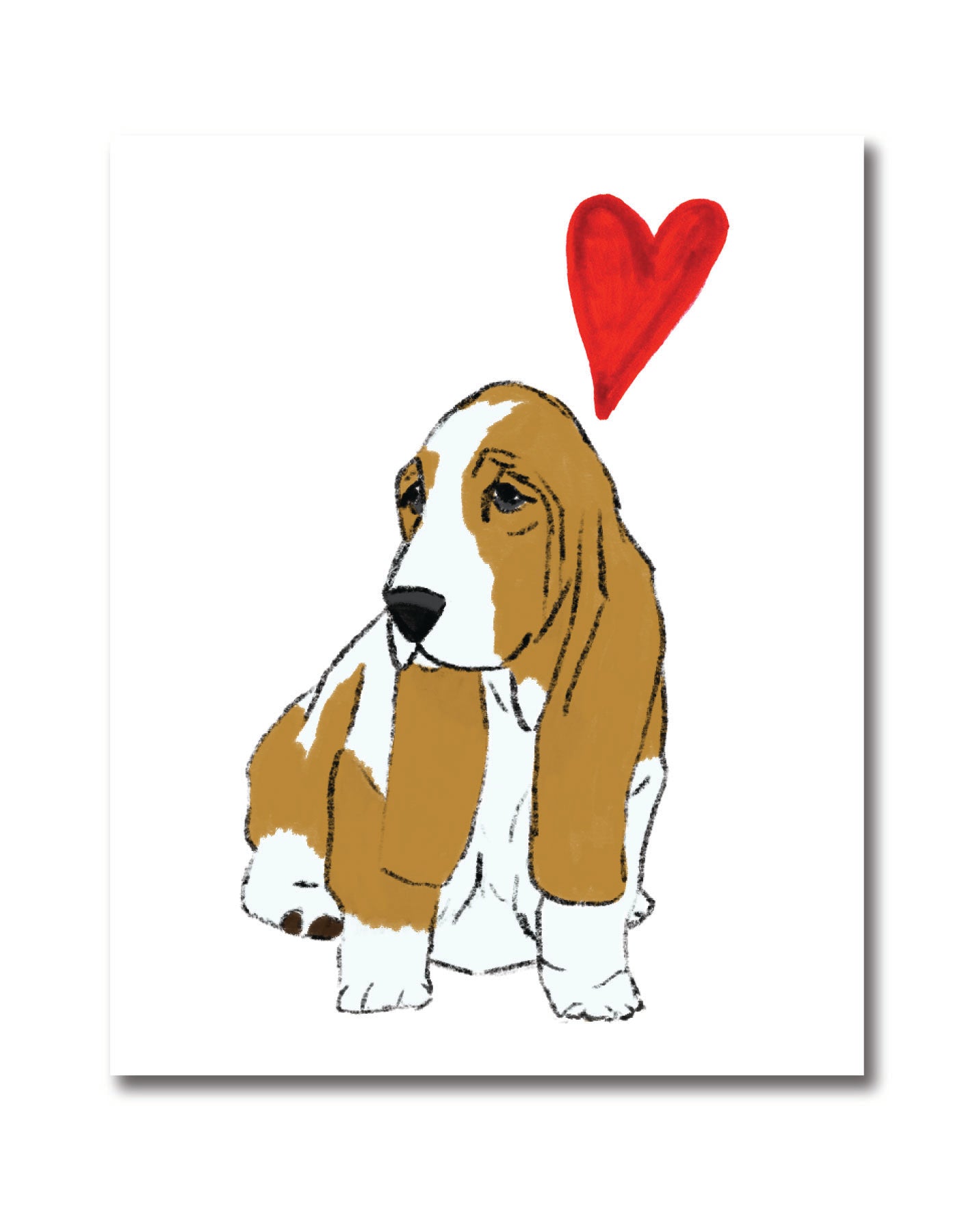 Hound Dog Love Print