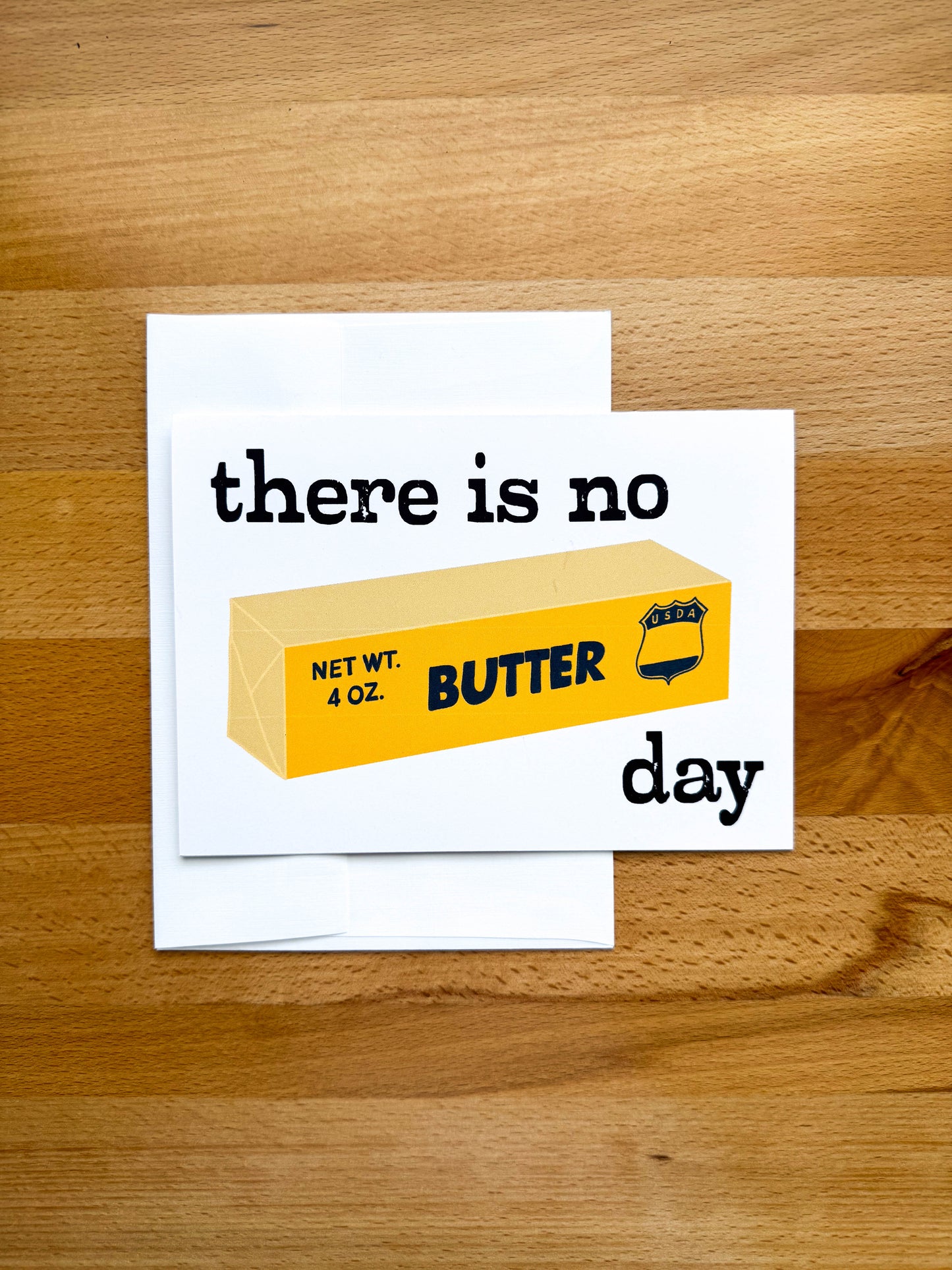 No Butter Day Birthday Card