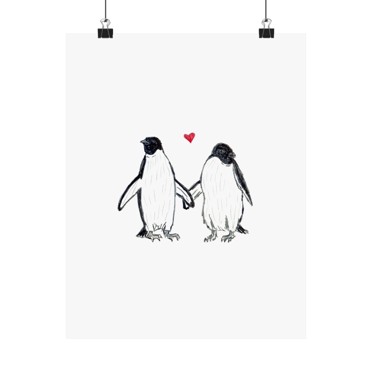 Penguin Sketch Print