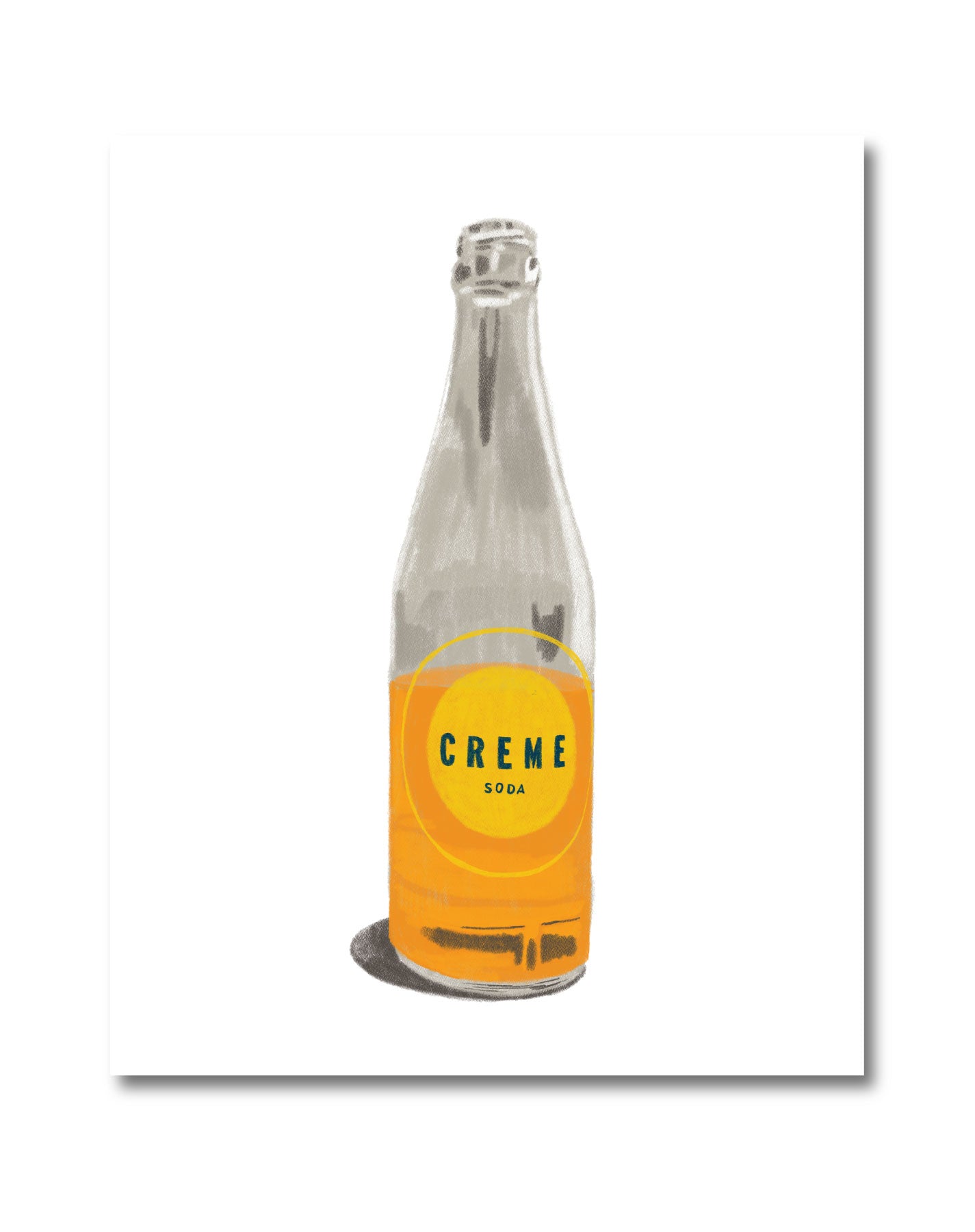vintage bottle of orange creme soda pop