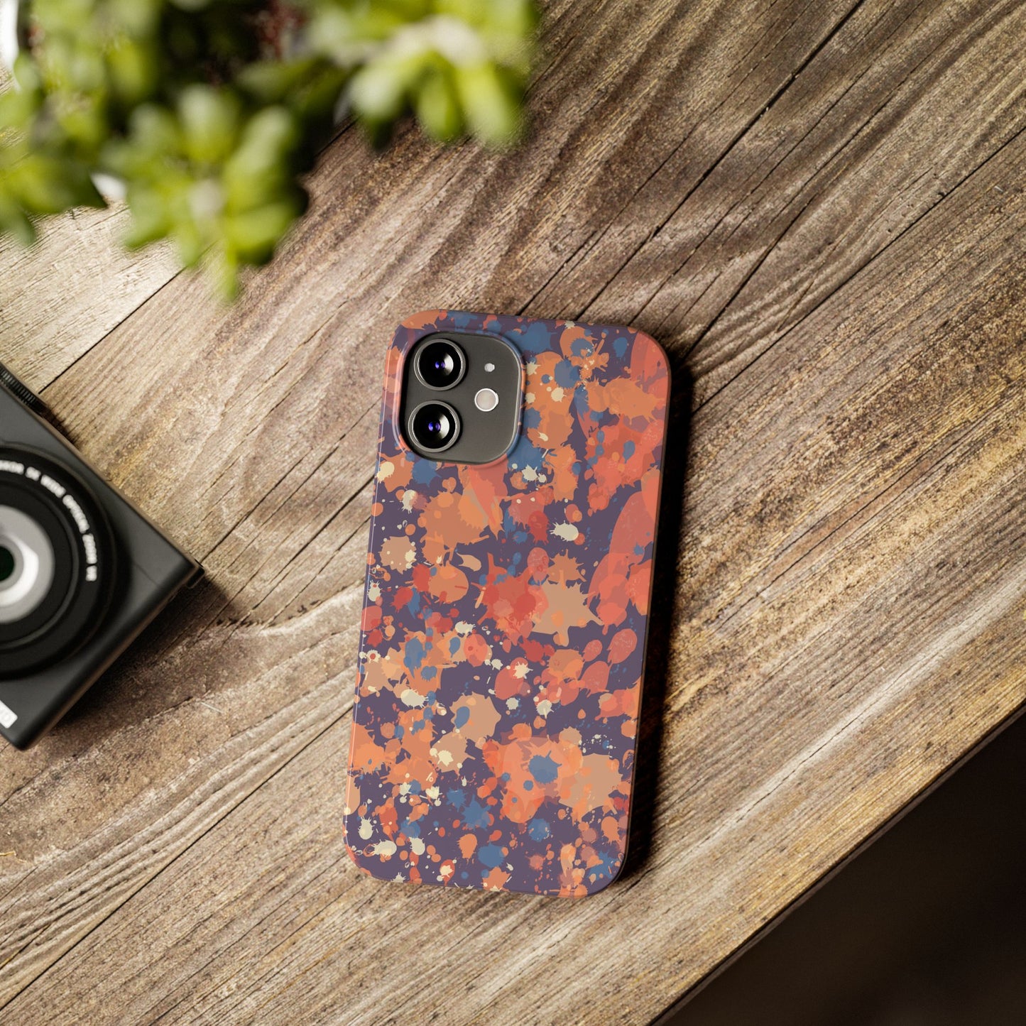 Creamy Tertiary Paint Splatter Phone Case