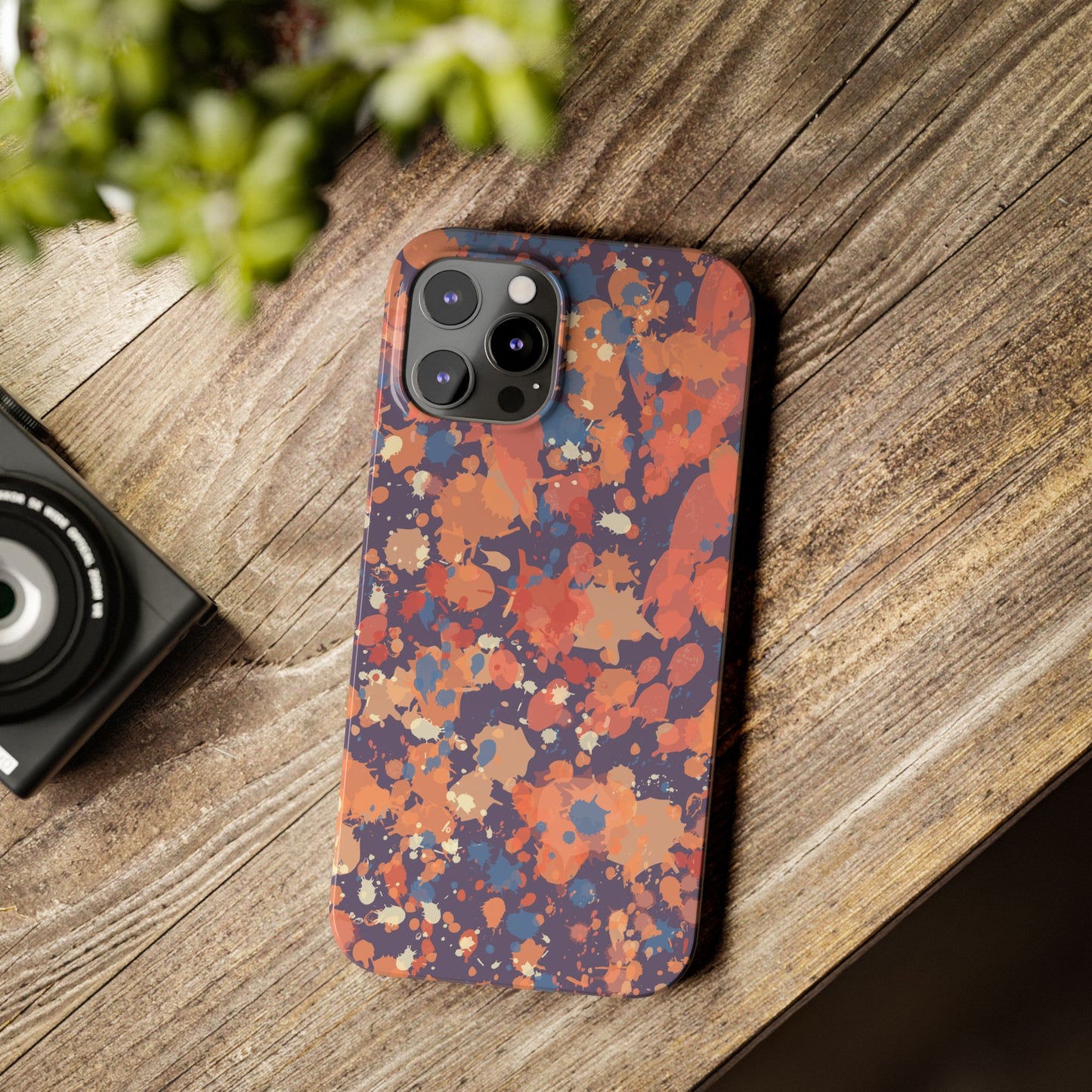 Creamy Tertiary Paint Splatter Phone Case