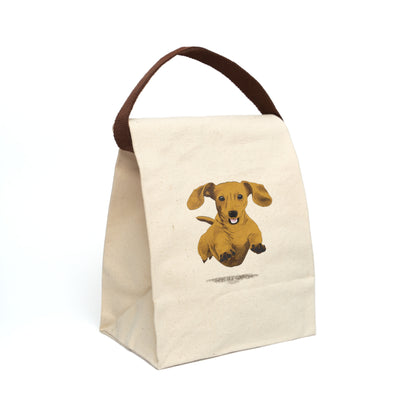 Dachshund Canvas Lunch Bag With Strap