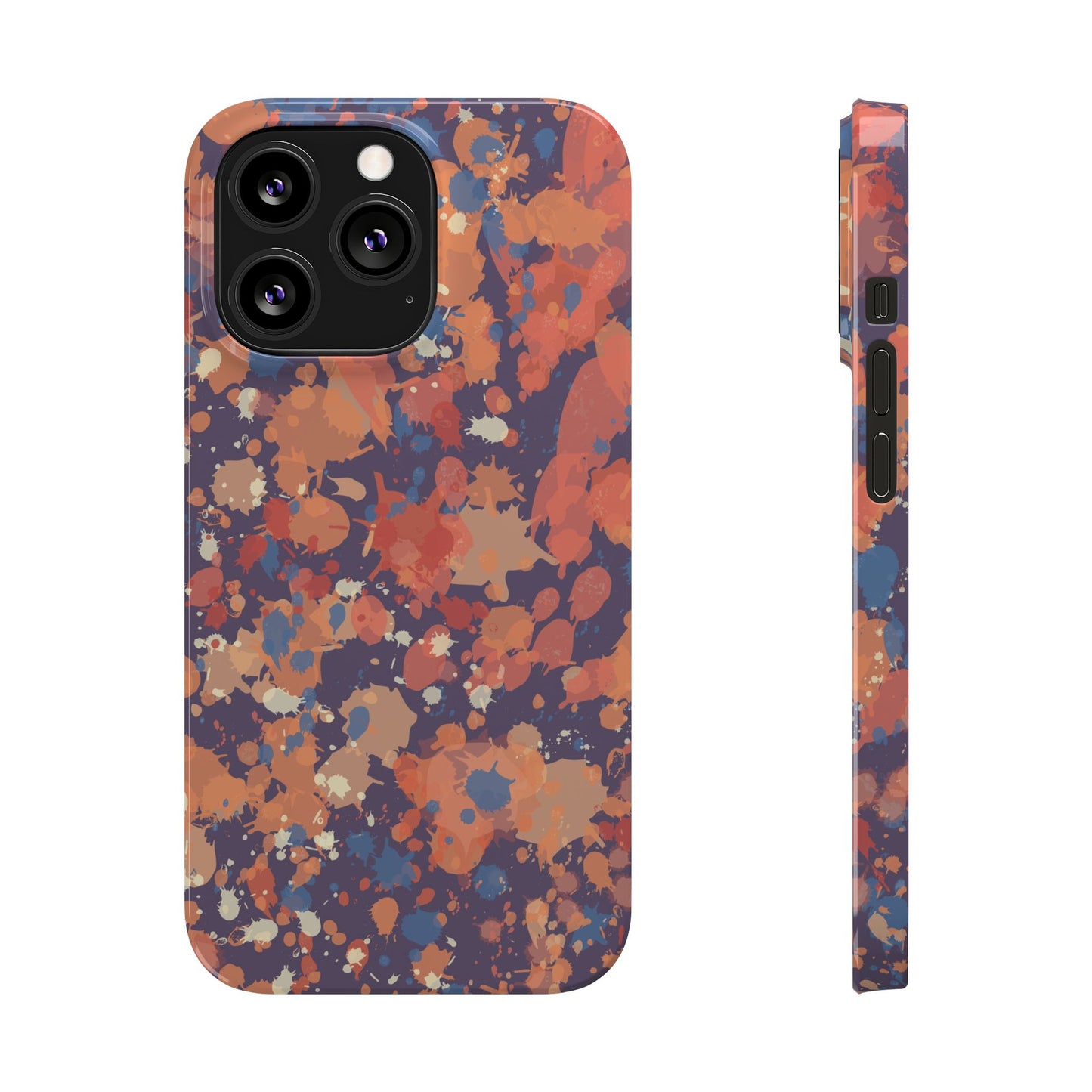 Creamy Tertiary Paint Splatter Phone Case