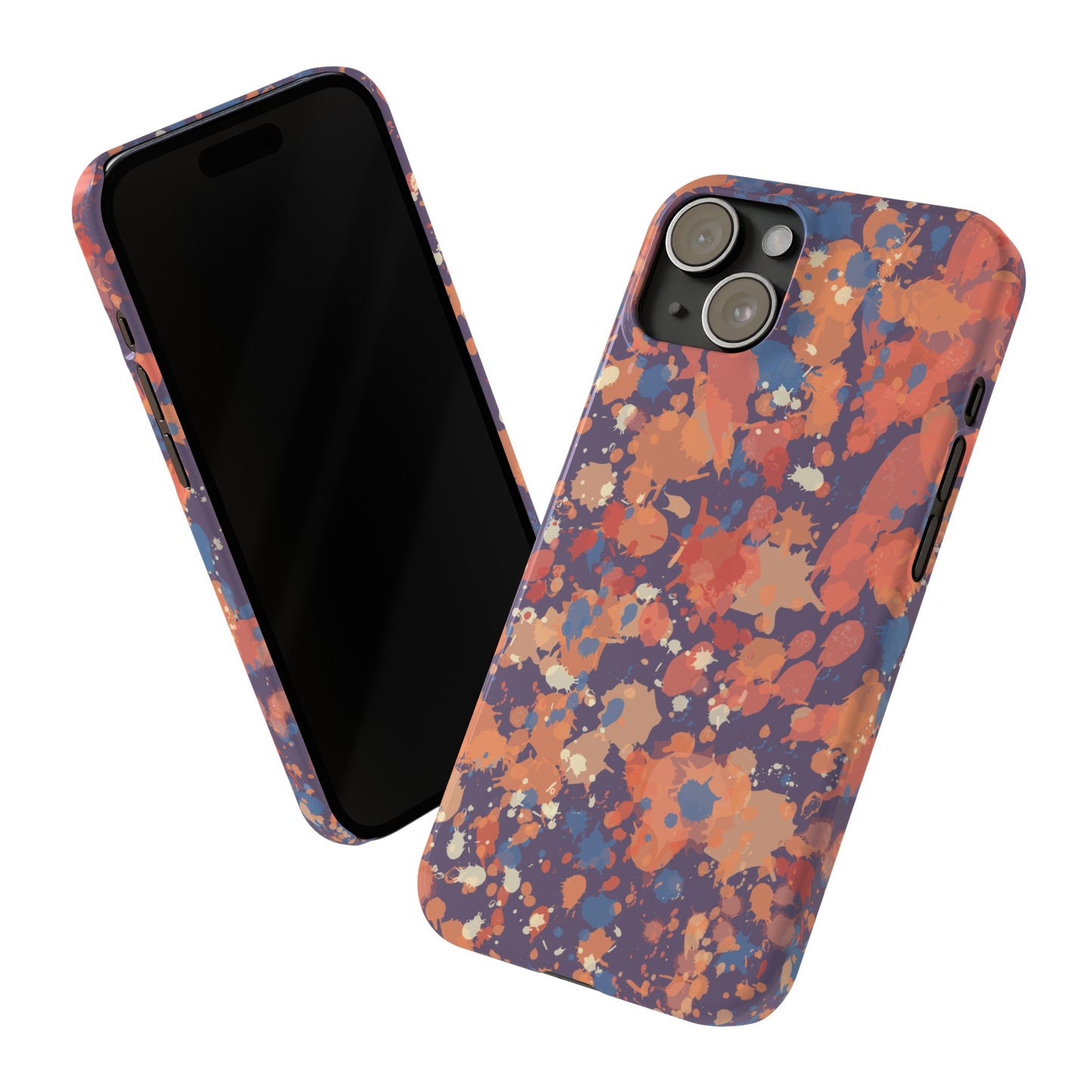 Creamy Tertiary Paint Splatter Phone Case