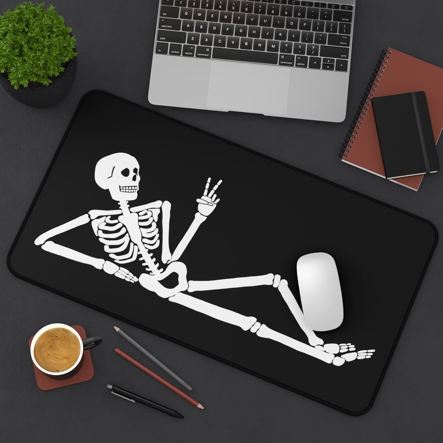 Chill Skeleton Desk Mat