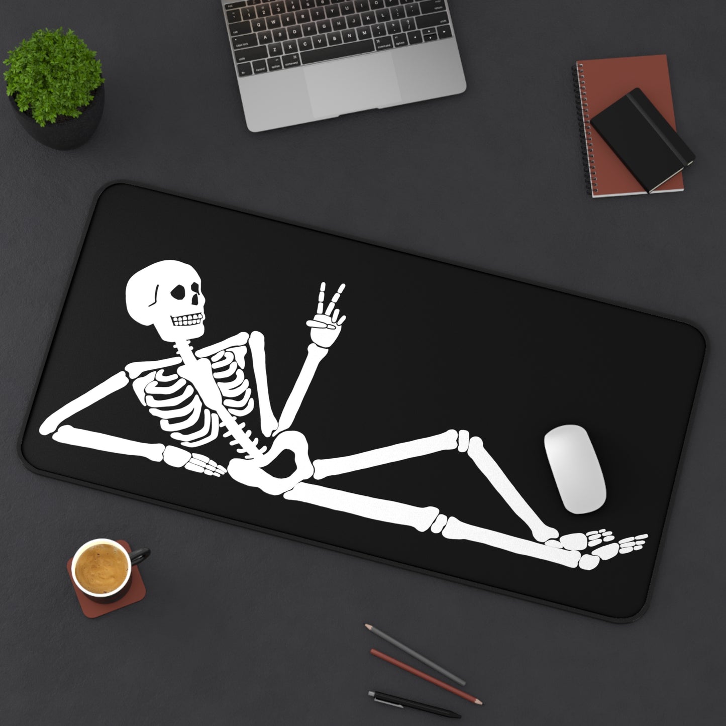 Chill Skeleton Desk Mat