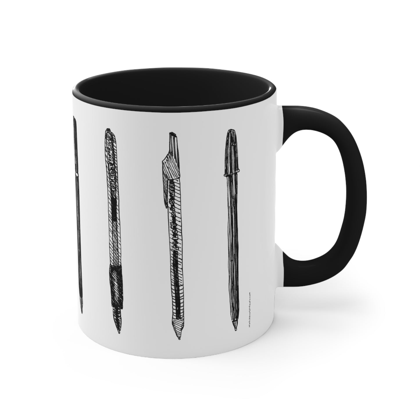 Pens in Pen Mug 11 oz.