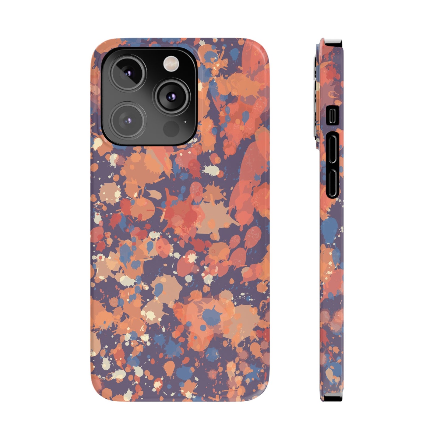 Creamy Tertiary Paint Splatter Phone Case