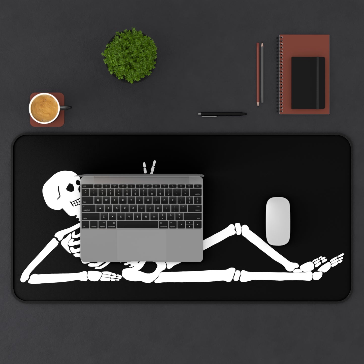 Chill Skeleton Desk Mat