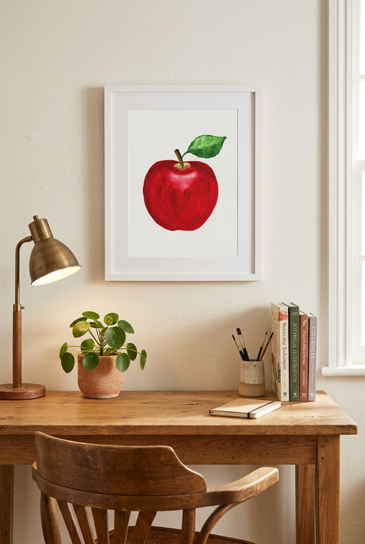 Apple Print – Framed lifestyle on wall