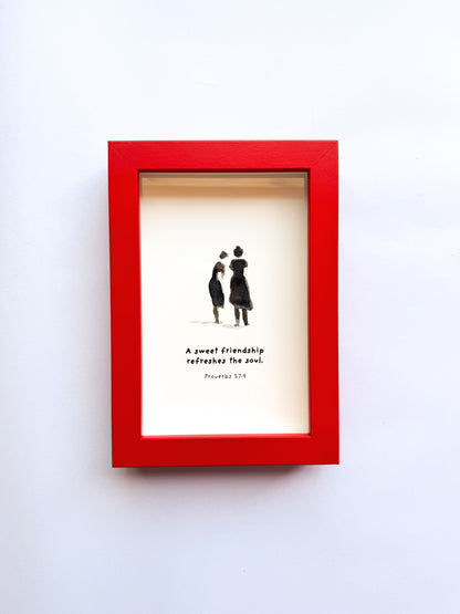 A Sweet Friendship Framed Print