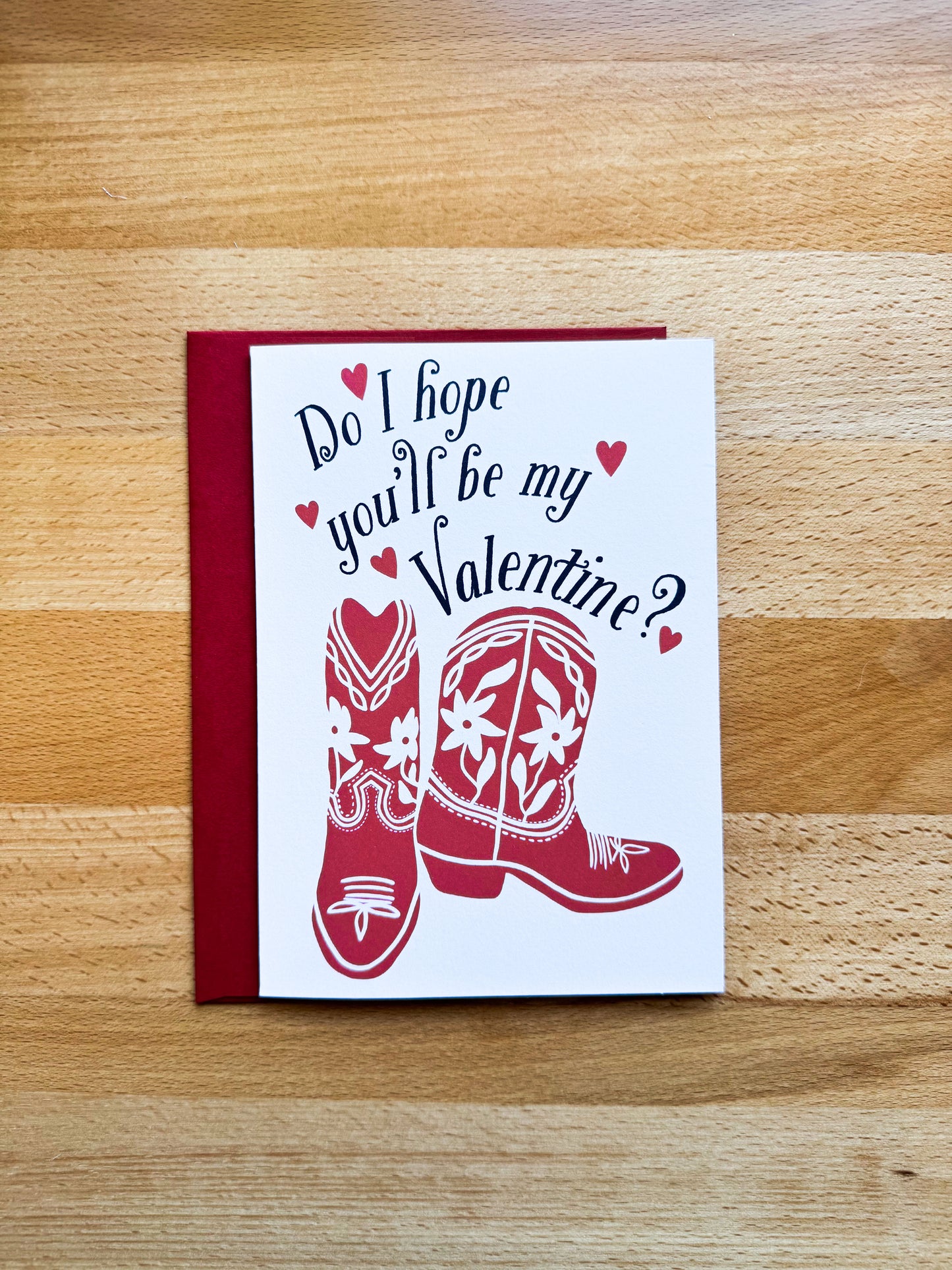 Bet Your Boots Valentine Card