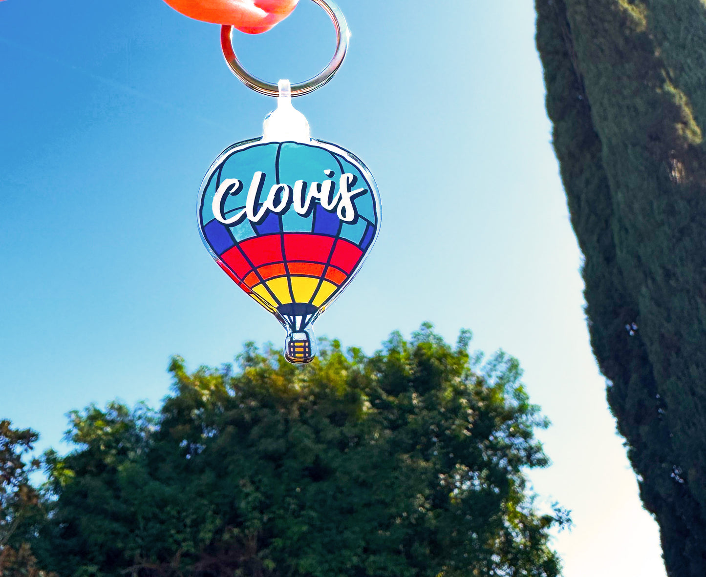 Clovis Fest Hot Air Balloon Keychain