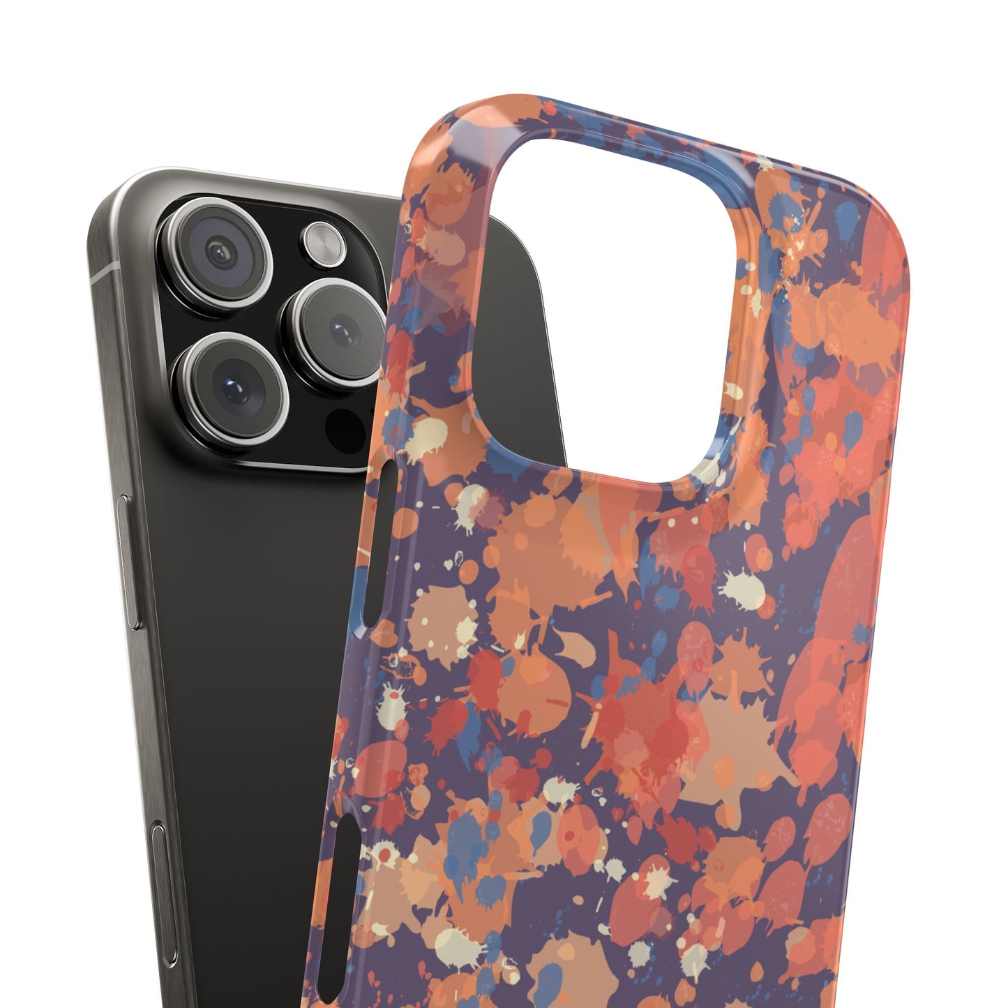 Creamy Tertiary Paint Splatter Phone Case