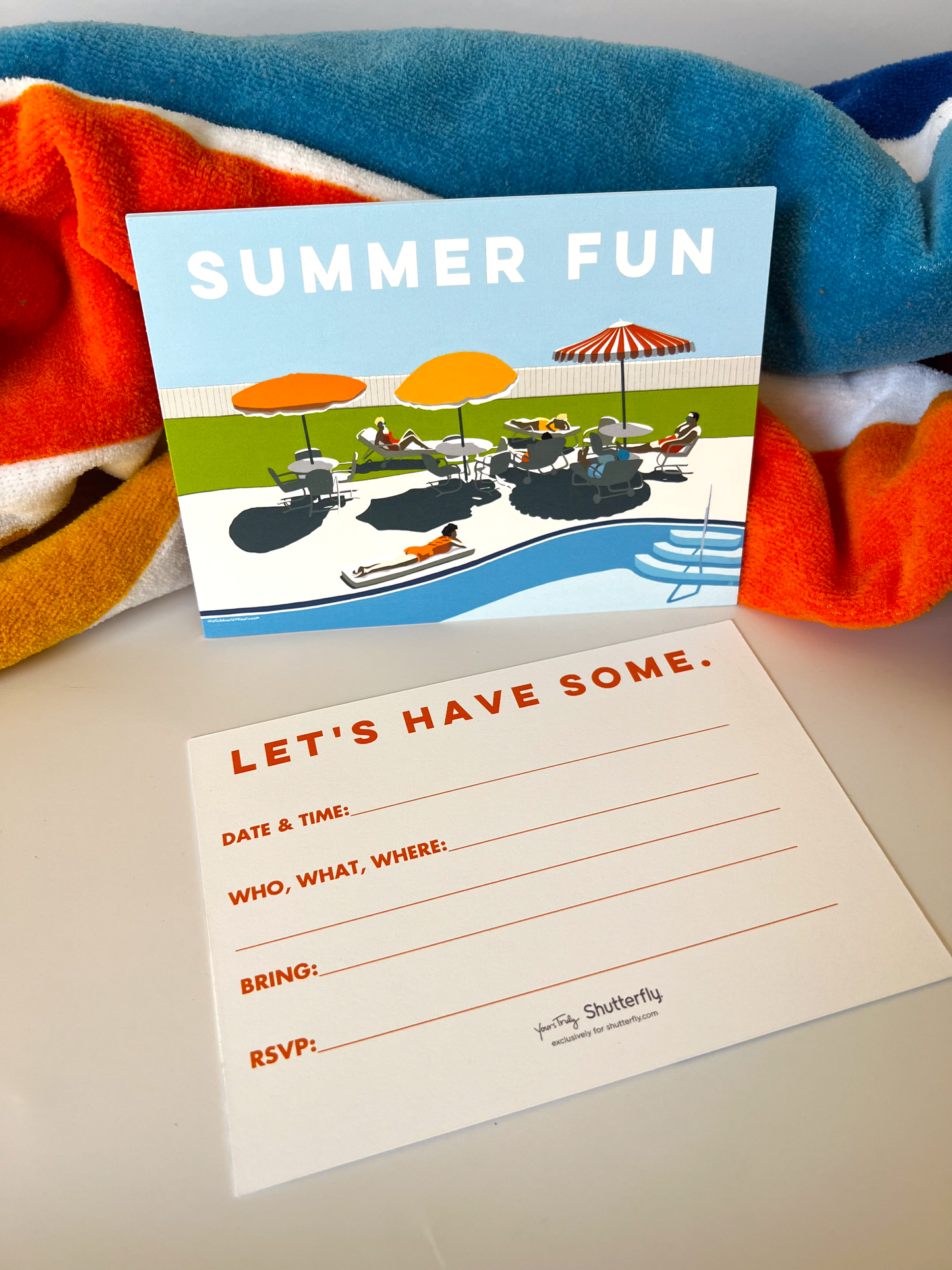 SUMMER FUN 'Poolside' Party Invites