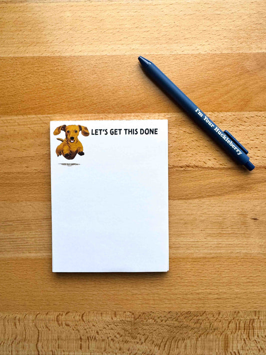 Let's Get This Done Dachshund Notepad