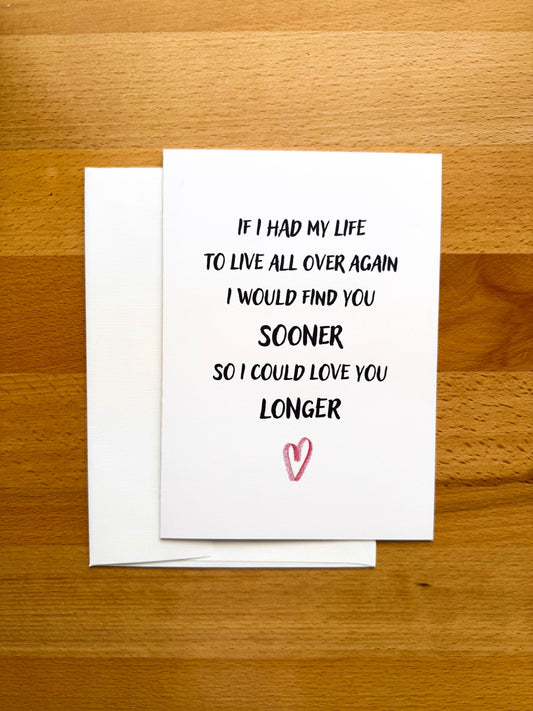 Love You Longer Anniversary Card