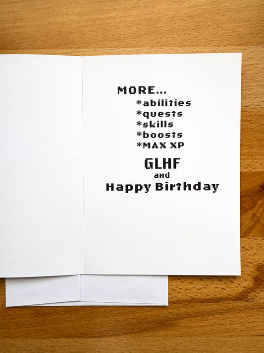 New Level Unlocked Birthday Card