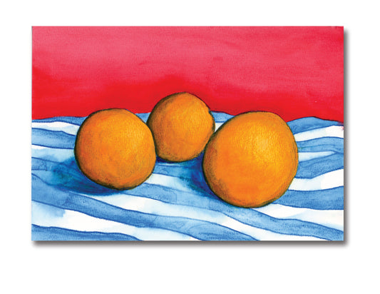 Oranges on a Towel Print