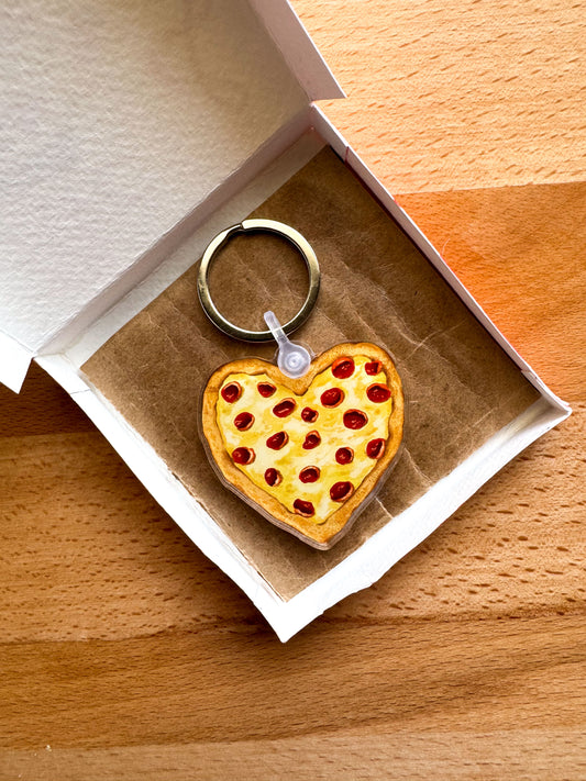 Pizza Love Keychain