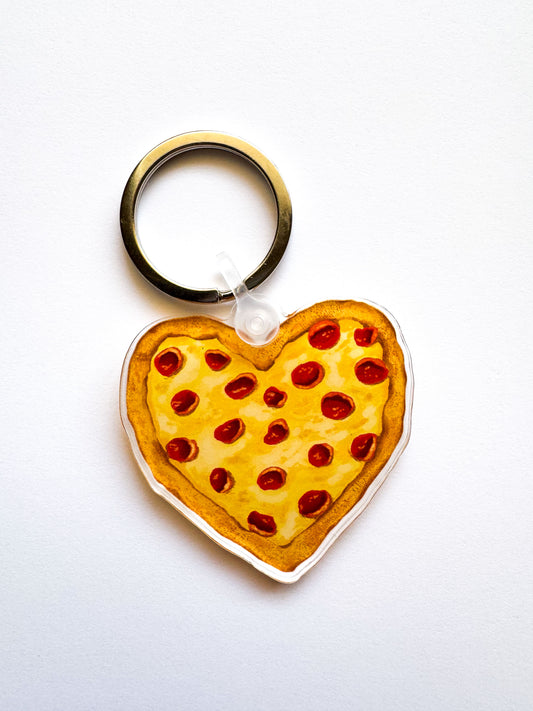 Pizza Love Keychain