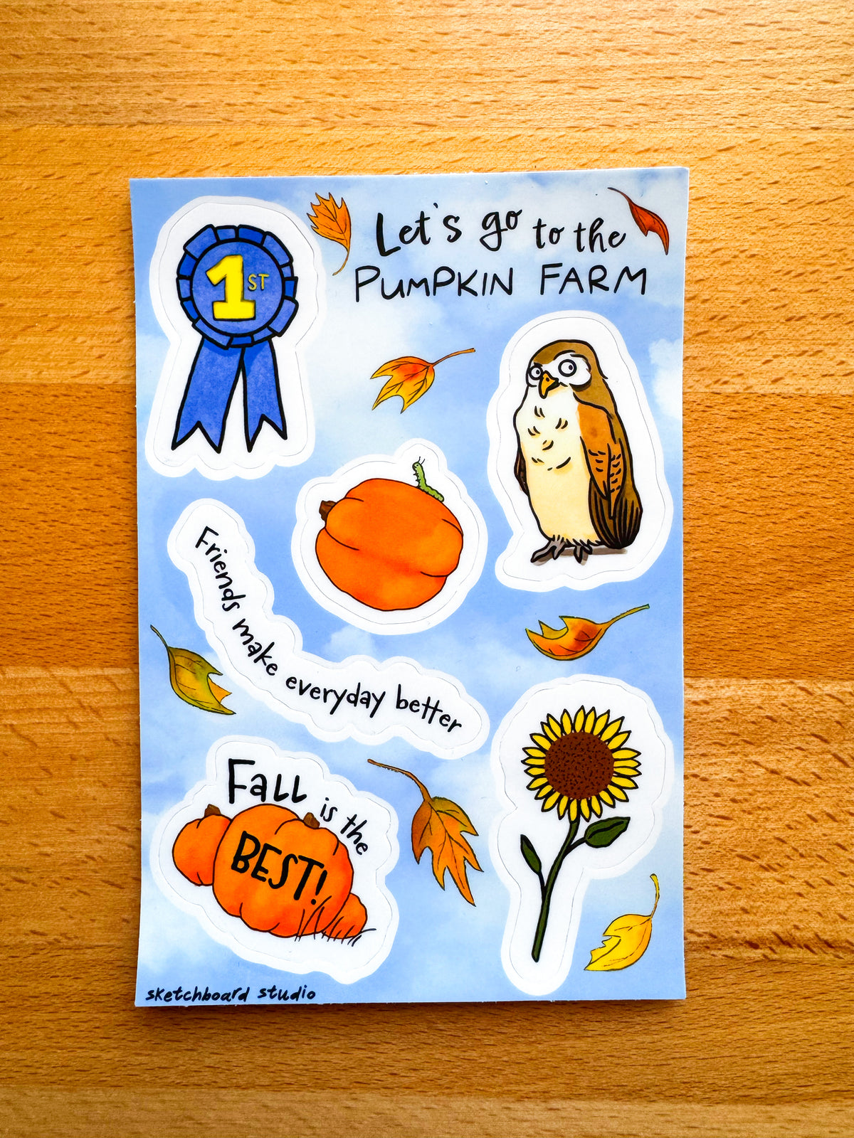 Let's go to the Pumpkin Farm Sticker Sheet