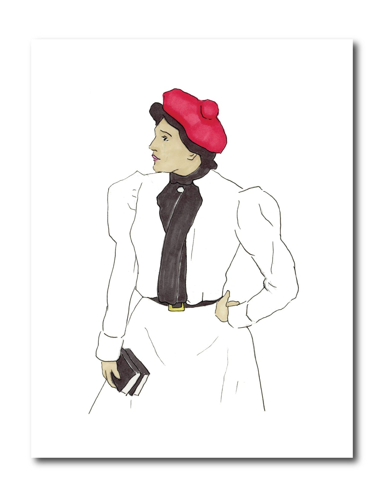 Red Beret Print
