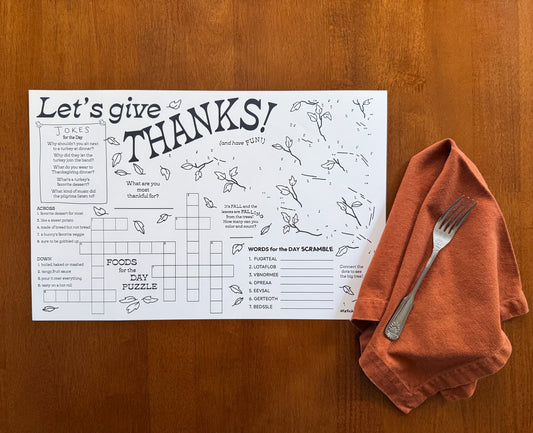 Creative Fun Thanksgiving Activity Mat