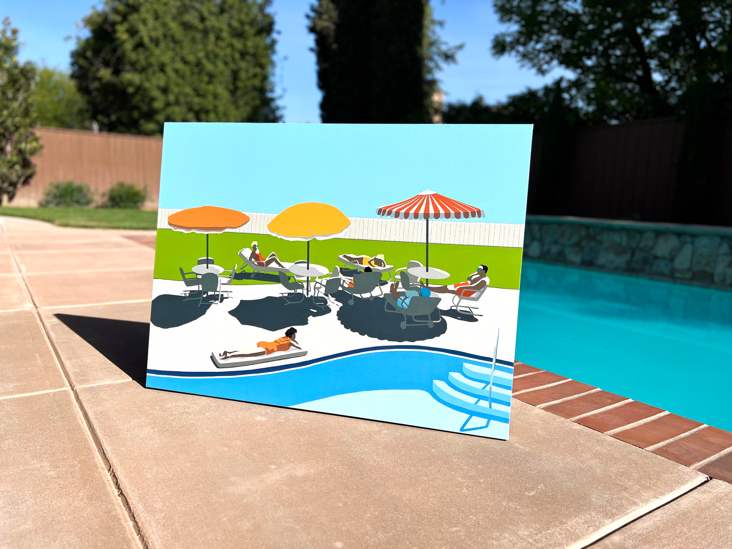 'Poolside' Canvas Print