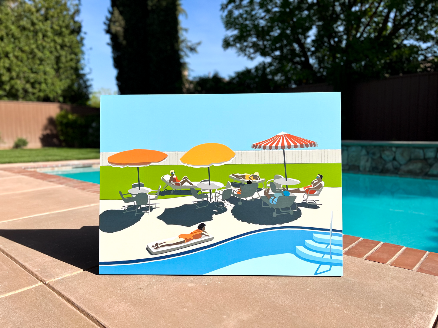 'Poolside' Canvas Print