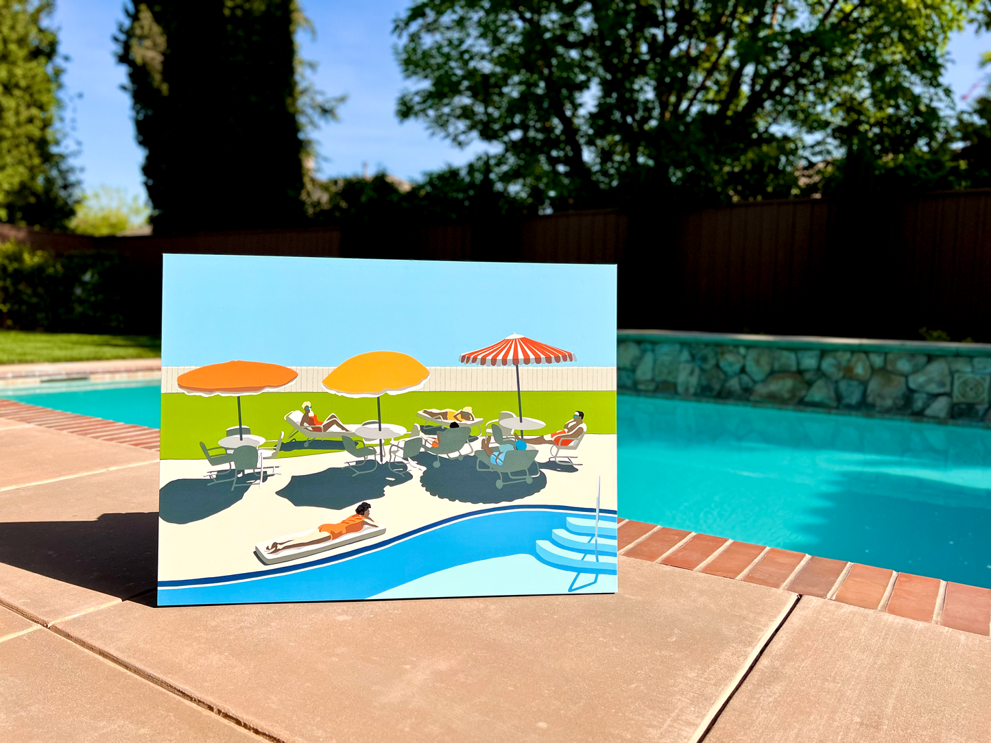 'Poolside' Canvas Print