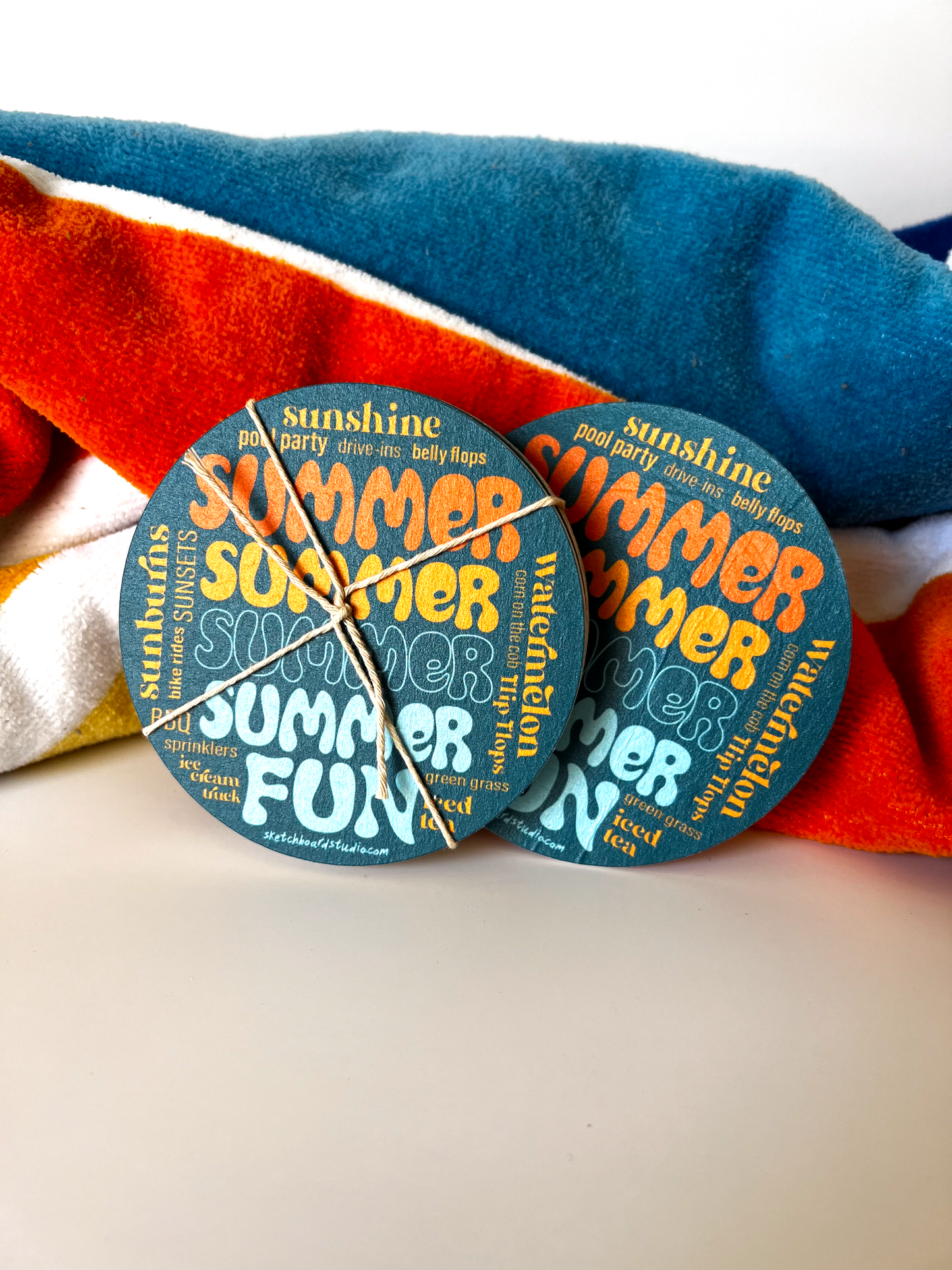 SUMMER FUN Coaster Set