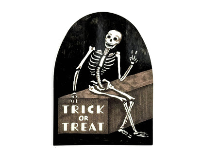 Trick or Treat Skeleton Sticker